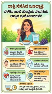ರಾತ್ರಿ ನೀರಿನಲ್ಲಿ ನೆನೆಸಿದ ಒಣದ್ರಾಕ್ಷಿಯನ್ನು ಬೆಳಗ್ಗೆ ಖಾಲಿ ಹೊಟ್ಟೆಯಲ್ಲಿ ತಿಂದರೆ ಏನಾಗುತ್ತದೆ ಗೊತ್ತಾ? ಇಲ್ಲಿದೆ ಅಚ್ಚರಿಯ ಮಾಹಿತಿ!