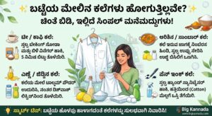 ಬಟ್ಟೆಯ ಮೇಲಿನ ಹಠಮಾರಿ ಕಲೆಗಳನ್ನು ನಿವಾರಿಸಲು ಇಲ್ಲಿದೆ ಸುಲಭ ಮನೆಮದ್ದು!